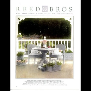 De colección 1990 Reed Bros Publicidad Impresa Papel Revista Diseño Recorte Decoración del Hogar Patio Arte - Imagen 1 de 6