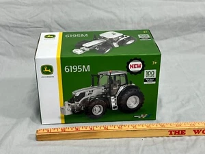 John Deere 6195M 100 Year of Tractor Prestige Silver Tractor 1:32 NIB EUROPE - Picture 1 of 5