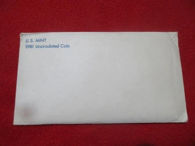 1981 P&D 13 Coin US Mint Set.  In envelope of Issue. 3 SBA Dollars      #MF-5103 - Image 1 of 3