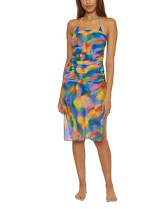 Becca Women's Blue Paper Mache Alessandra Convertible Cover-Up Swimwear Size S - Picture 1 of 8