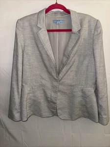 Chaqueta Blazer Antonio Melani Beige Business Career Un Botón Talla 14, Para Mujer’s - Imagen 1 de 3