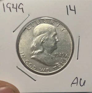 1949 Franklin Half Dollar Coin  - Picture 1 of 2