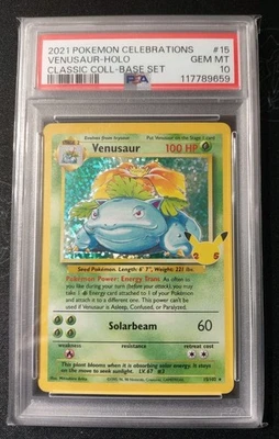 PSA 10 2021 POKEMON CELEBRATIONS 经典系列 #15 VENUSAUR-HOLO — 第 1/2 张图片