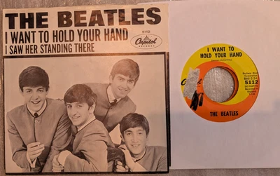POP The Beatles I Want To Hold Your Hand Capitol 5112 1963 VG+ PS - Image 1 of 2