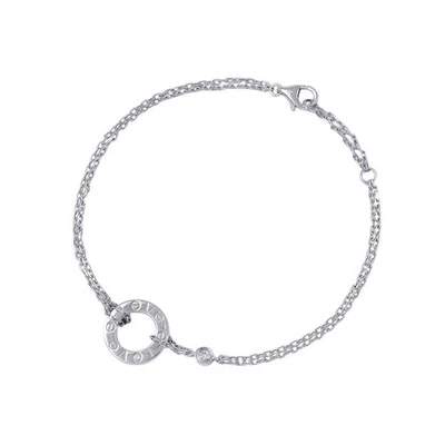 Pulsera de diamantes CARTIER Love Circle oro blanco de 18 quilates B6038100 Foto 1 de 4