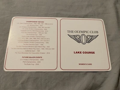 Tarjeta de puntuación de golf The Olympic Club Lake Course US Amateur 2025 US Open Foto 1 de 2