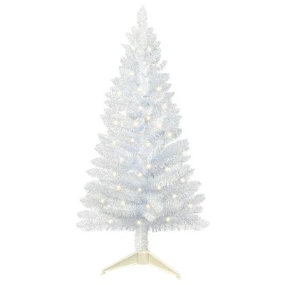Árbol de Navidad artificial iluminado en blanco de 3 pies mesa pequeña Mini Xmastree 30 luces Foto 1 de 4