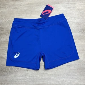 Asics 4 Inch Volleyball Athletic Shorts Blue 2054A020 Girls Size XL NWT - Picture 1 of 2