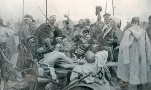 19th C. Historical Print – Cossacks’ Answer to the Sultan of Turkey - Picture 1 of 4