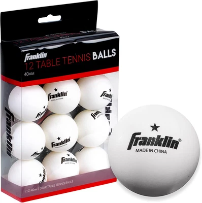 Franklin Sports Ping Pong Balls - Official Size + Weight White 40Mm Table Tennis - Image 1 of 4