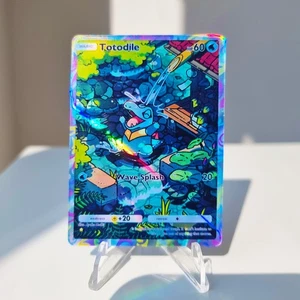 Totodile Pokemon Pocket Custom Card TCG Holo Wisdom of Sea Holographic - Picture 1 of 44