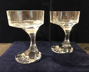 Pair of Baccarat France Crystal Champagne Narcisse Glasses - Imagen 1 de 8