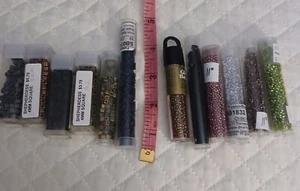 Beads,Mini Glass ,Crafting-12 Tubes - Picture 1 of 16