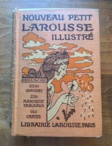 VinTagE 1932 ART NOUVEAU PETIT LAROUSSE ILLUSTRE Dictionary French Claude Auge - Picture 1 of 4