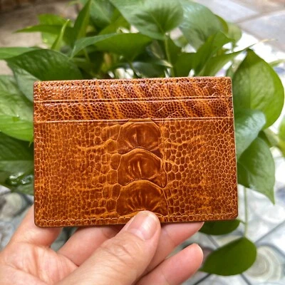 GENUINE OSTRICH LEATHER SKIN CREDIT CARD HOLDER/ WALLET CARD HOLDER FOR MEN - Image 1 of 4