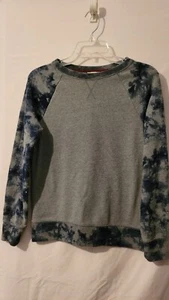 CHEROKEE L12/14 LONG SLEEVED TIE DYE TRIM GRAY SWEATSHIRT - Picture 1 of 6