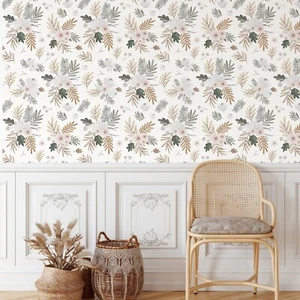 Light Green Leaves Peel And Stick Home Wallpaper Office Kitchen Decor 17.3"X118" - Picture 1 of 6