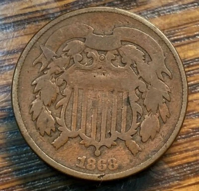 1868 Better Two Cent Piece Nice Original Good CHN - Image 1 of 2