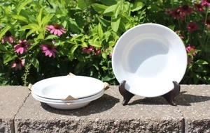"Juego de 4 cuencos Dudson Stoke-On-Trent Inglaterra con borde blanco ensalada pasta sopa 8,5"" usados en excelente estado" - Imagen 1 de 5