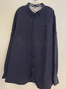 Camicia The North Face uomo XXL Tekware Performance L/S con bottoni blu navy UPF 50 - Foto 1 di 15