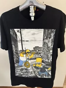 The Simpsons Homer & Bart Black T Shirt Size XXL 2015 New Without Tags - Picture 1 of 8