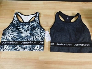 Justice Girls Seamless Longline Bra, 2Pk-Black-30-NWT-205386 - Picture 1 of 2