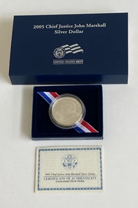 2005 Chief Justice Marshall Mint Commerative Unc. Silver Dollar - Free Shipping - Picture 1 of 3