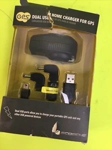 Scosche Dual USB Home Charger w/ Sync Cable for GPS or Other USB-Powered Devices - Picture 1 of 6