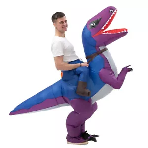 Unisex Ride-on Dinosaur Inflatable Costume for Parties Halloween Purim Cosplay - Picture 1 of 9