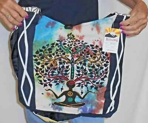 BORSA HOBO TREE OF LIFE YOGA UOMO RISING INTERNATIONAL Fatta a mano COMMERCIO EQUO Nepal - Foto 1 di 7