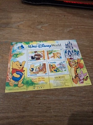 Walt Disney World 25th Anniversary Canada Stamp Sheet Winnie the Pooh  MNH - Image 1 of 3
