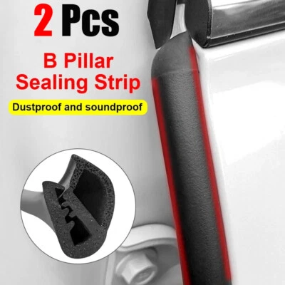 2Pcs For Chevrolet Car B-Pillar Door Seal Strip Weatherstrip Edge Moulding Trim - Image 1 of 4