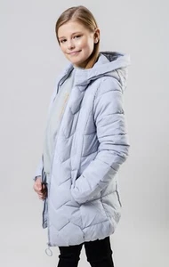 Abrigo tampón de invierno acolchado largo medio largo de invierno acolchado carbón para niñas (W05-LA) - Imagen 1 de 25