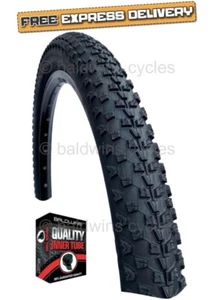 Baldys 27.5 x 2.10 650B BLACK Mountain Bike Off Road Knobby Tread TYRE & TUBE - Picture 1 of 13