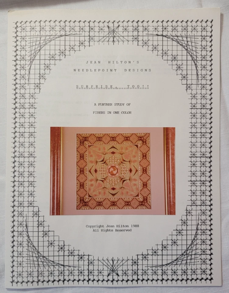 Surprise, Too! needlepoint pattern Jean Hilton 1988 - Image 1 of 1