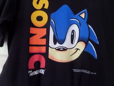 ORIGINALE 1991 Locale Sonic Gear Nero Sonic The Hedgehog T-shirt Taglia Small 38  • 1.15€