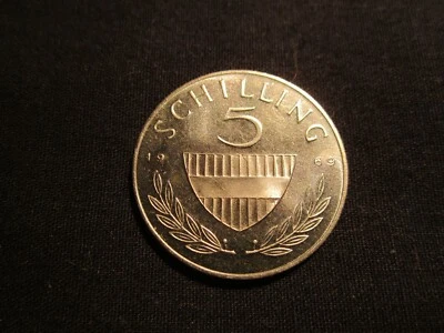 1969 Austria 5 Shilling AU - Image 1 of 2