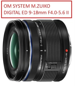 OM SYSTEM M.Zuiko Digital ED 9-18mm F4-5.6 II Lens Micro Four Thirds Black - Picture 1 of 9