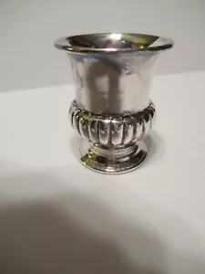 NAYLER BROTHERS & SONS Silver Metal Toothpick Holder Urn Cup 2.5" England - Picture 1 of 9