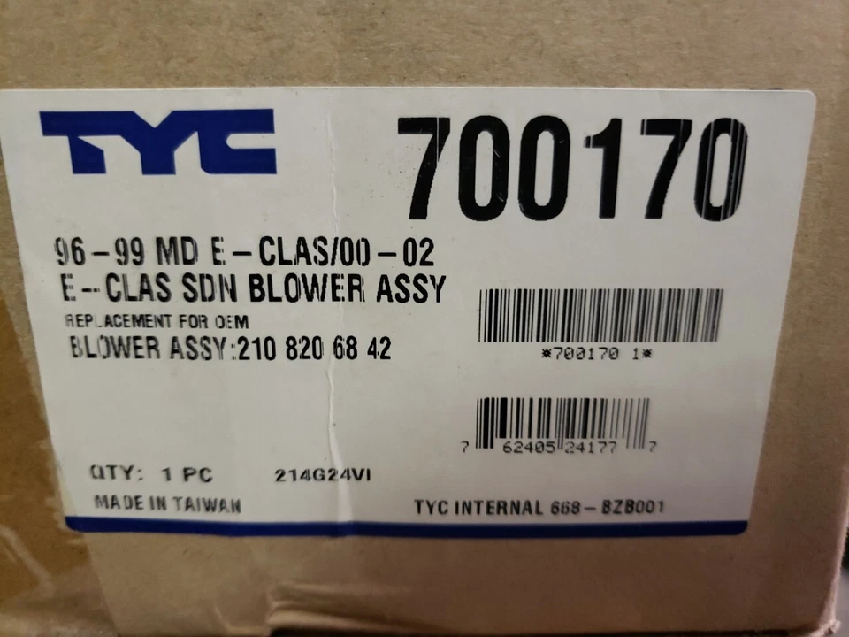 Conjunto de motor soplador HVAC para Mercedes-Benz E55 AMG 1998-2002 TYC Foto 1 de 2