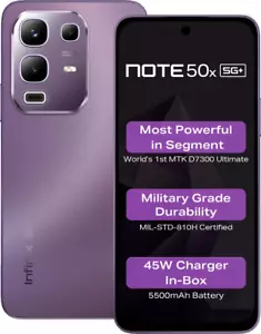 Infinix Note 50X 5G+ Unlocked (128 GB 8 GB RAM) || Dual SIM || Enchanted Purpl|| - Picture 1 of 2