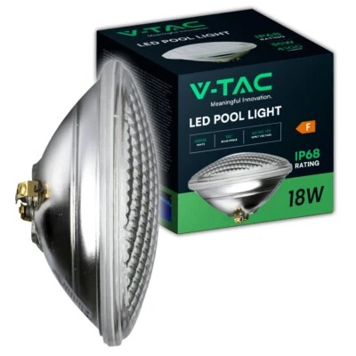 V-TAC Lampada LED da Piscina in Vetro 18W PAR56 6400K IP68 VT-12118 - Immagine 1 di 4