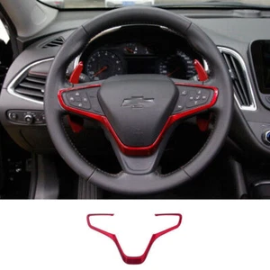 Cubierta de tira de volante roja para Chevrolet Malibu 2017-2022 1 pieza - Imagen 1 de 6