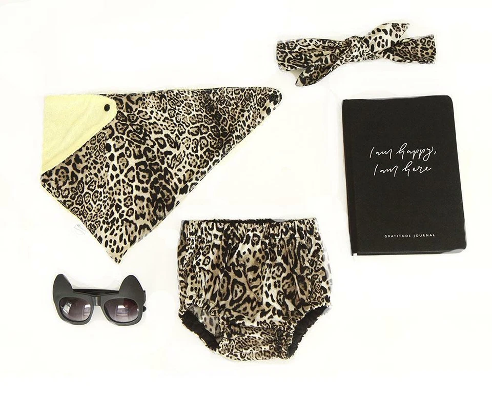 Leopard Dribble Bibdana for Teething Baby & Toddlers 100% Cotton Very Absorbent - Imagem 1 de 1