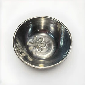 TOWLE Plateros 5" Aluminio Cuenco Incrustado Madreperla Aster Flor Plato de inmersión - Imagen 1 de 4