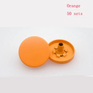 50X Colorful Snap Fasteners Heavy Duty Buttons 12/15mm Metal Press Studs Poppers - Picture 1 of 26