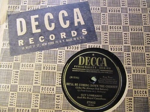 1951 CHRISTMAS CHOPSTICKS He'll Coming down the Chimney GUY LOMBARDO Decca 27802 - Picture 1 of 4