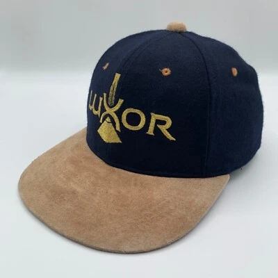 The Luxor Para Hombres De Colección Azul Marino Beige Mezcla de Lana Ajustable Snapback Sombrero Foto 1 de 4