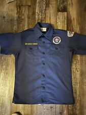 BSA Boy Scouts Of America Uniform Shirt Youth Medium Blue Short Sleeve Cub Euc