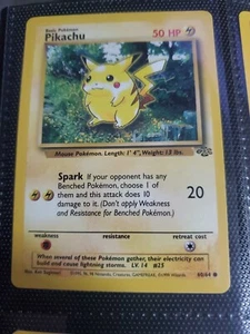 1999 JUNGLE SET PIKACHU  #60/64 - POKEMON CARD  RARE! ORIGINAL! Red Cheek Error! - Picture 1 of 3